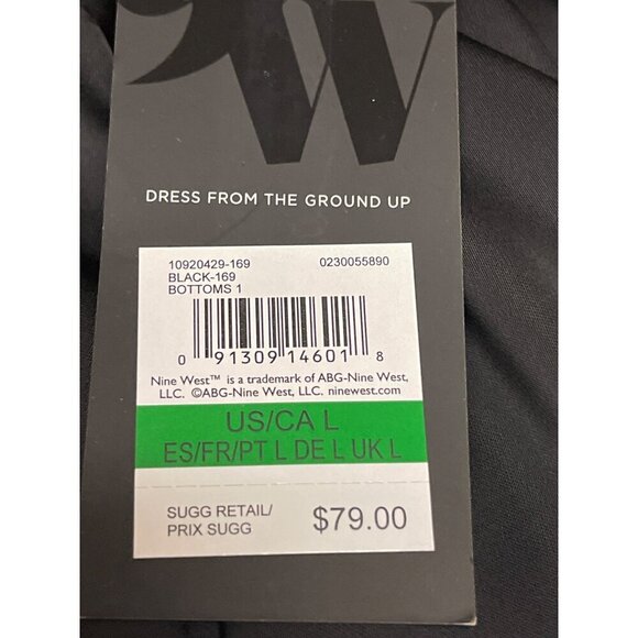 NEW! Nine West Wrap Black Skirt Silky Knee Length Careerwear Party Size Large - Picture 9 of 9